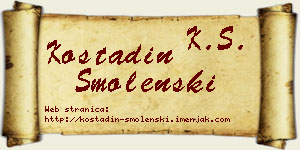 Kostadin Smolenski vizit kartica
